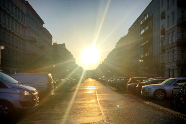 Berlin Sonnenaufgang Oderberger Strasse