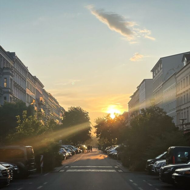 Sonnenuntergang in der Oderberger, Berlin Prenzlberg