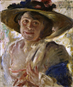 Lovis Corinth – Frau mit Rosenhut, 1912 – Öl auf Leinwand, 60 x 50 cm – Staatliche Museen zu Berlin, Nationalgalerie / Fotograf: Reinhard Saczewski